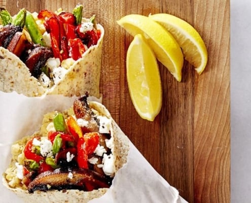 Veggie Wraps with Goat Cheese